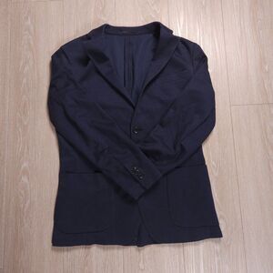 Uniqlo Light Unstructured Blazer Jacket Men's M Navy Blue Slim Fit Casual